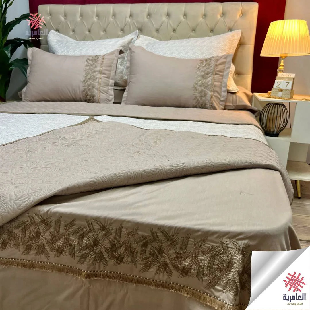 طقم ملاية مطرز +كوفرته كابتونيه 5313