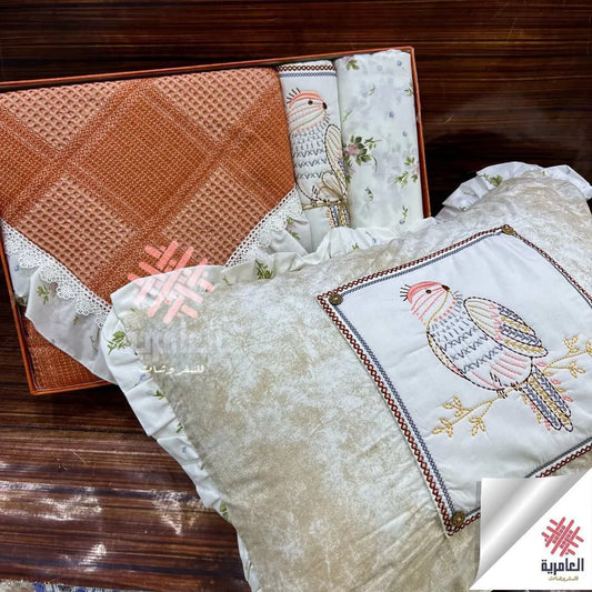 طقم كوفرته + طقم سرير كبير كناريا 5205