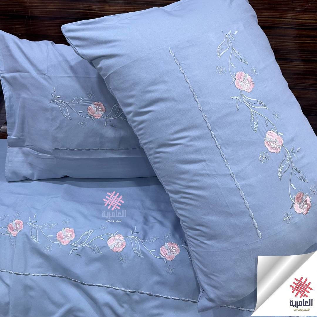 طقم ملاية مطرز زهرة 4قطع 5134