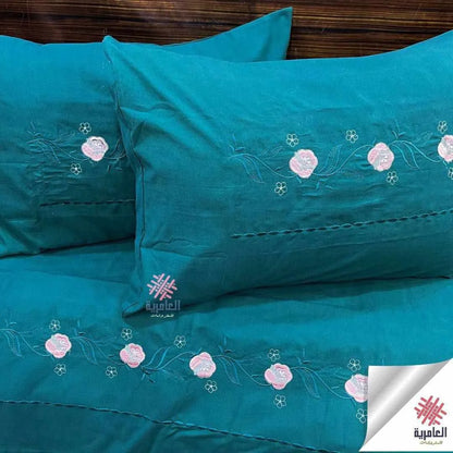 طقم ملاية مطرز زهرة 4قطع 5134